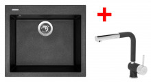 Sinks CUBE 560 Metalblack + Mix 3 P GR 